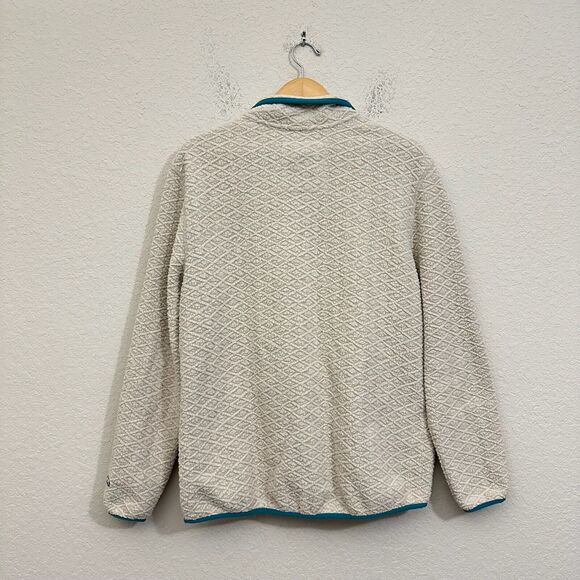 CHUBBIES Wanderers Club Textured Fleece Pullover Beige 1/4 Snap Outdoor - Picture 2 of 10